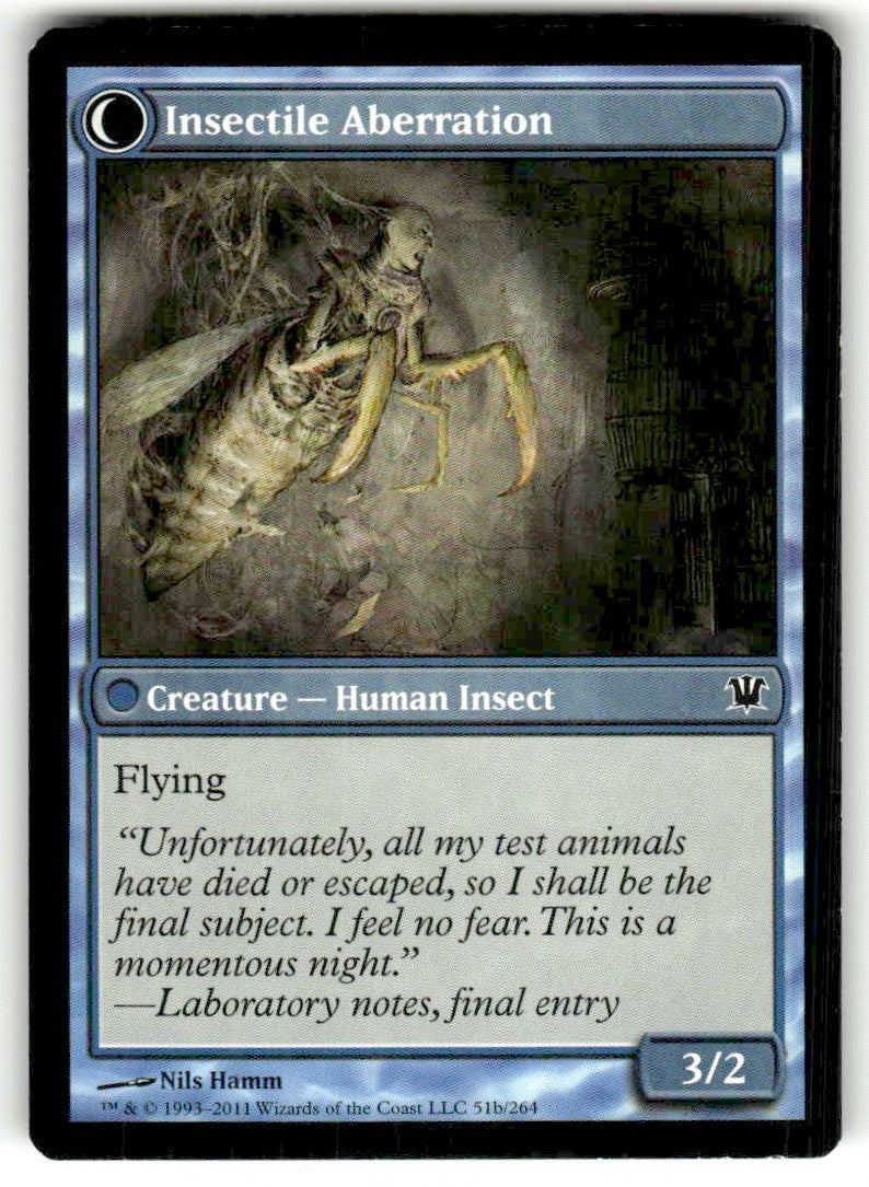 Delver of Secrets // Insectile Aberration - Back