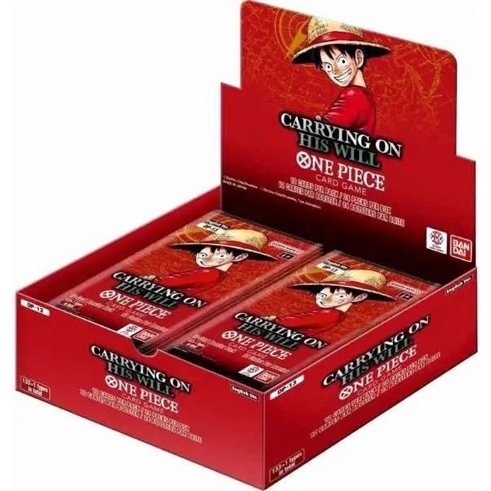 Bandai Hobby One Piece Tcg: Carrying On His Will Booster Box (Op-13) - 24 Packs
