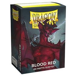 ATM11050 Dragon Shields Matte Blood Sleeves Card Game, Red - Pack of 100