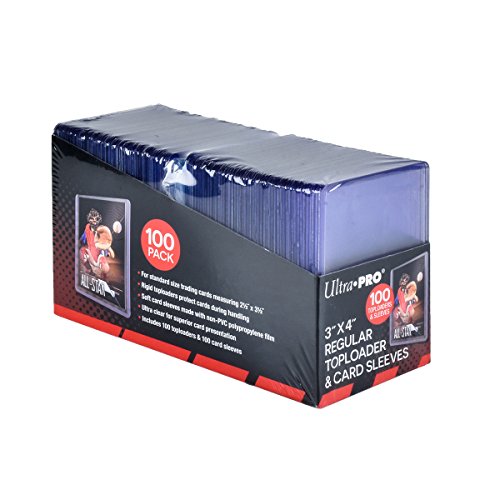 Ultra Pro 3" x 4" Toploaders and Clear Sleeves for Collectible Trading Cards