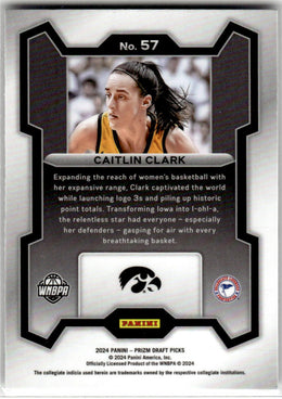 2024 Panini Prizm Draft Picks #57 Caitlin Clark
