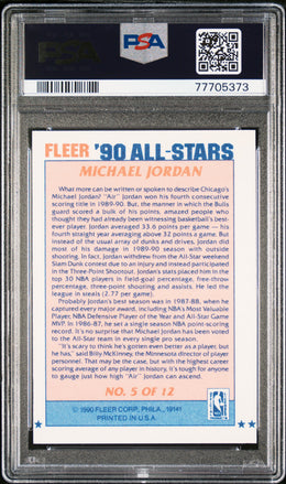 1990 Fleer All-Stars #5 Michael Jordan PSA 7