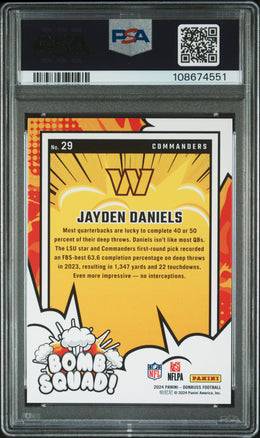 2024 Panini Donruss Bomb Squad #29 Jayden Daniels PSA 8