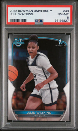 2022 Bowman Chrome University #43 Juju Watkins PSA 8