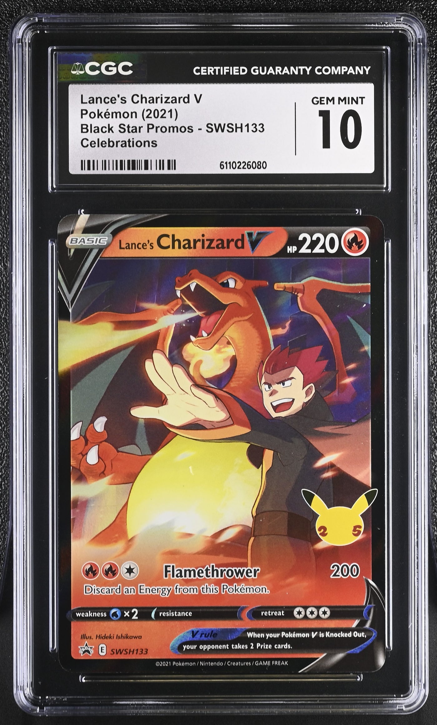 SWSH: Sword & Shield Promo Cards #SWSH133 Lance's Charizard V CGC 10