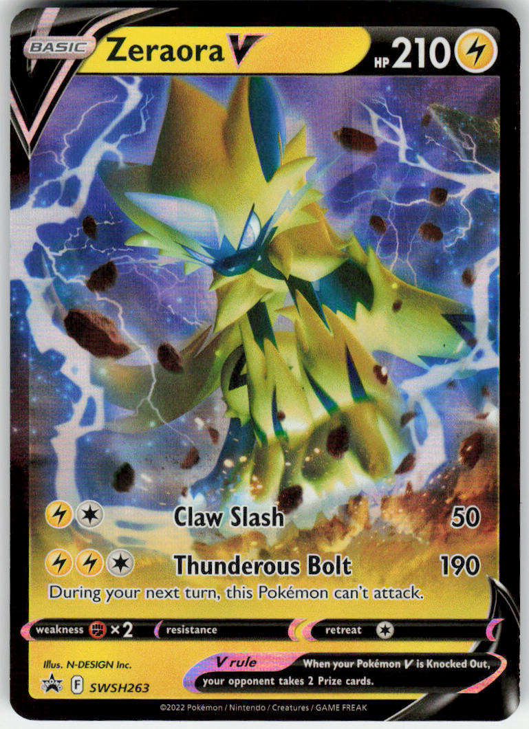 Zeraora V - SWSH Black Star Promos #SWSH263/307 - Near Mint - Normal