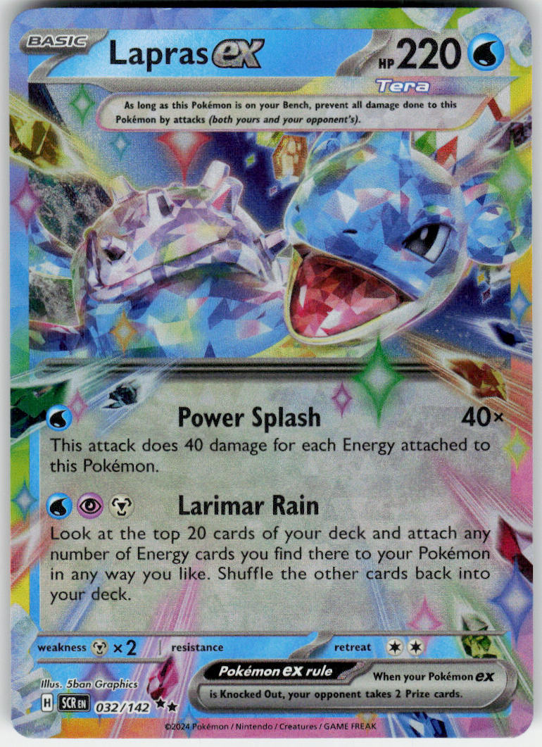 Lapras ex - Stellar Crown #032/142 - Near Mint - Normal
