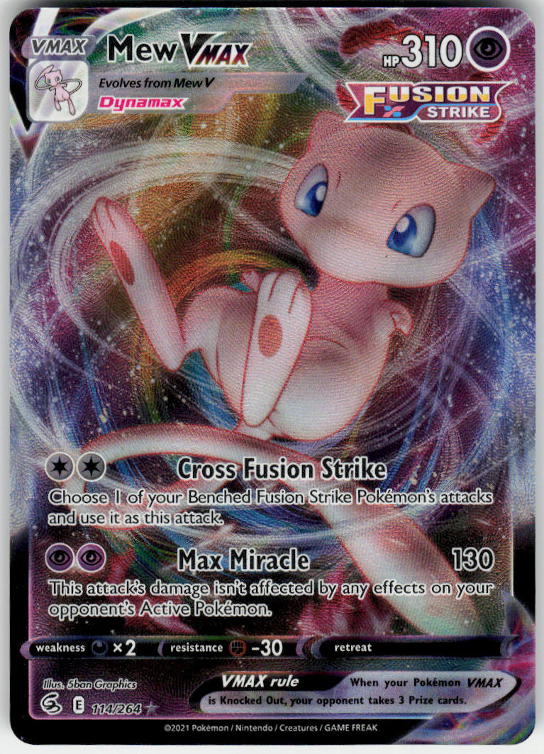 Mew VMAX - Fusion Strike #114/264 - Near Mint - Normal