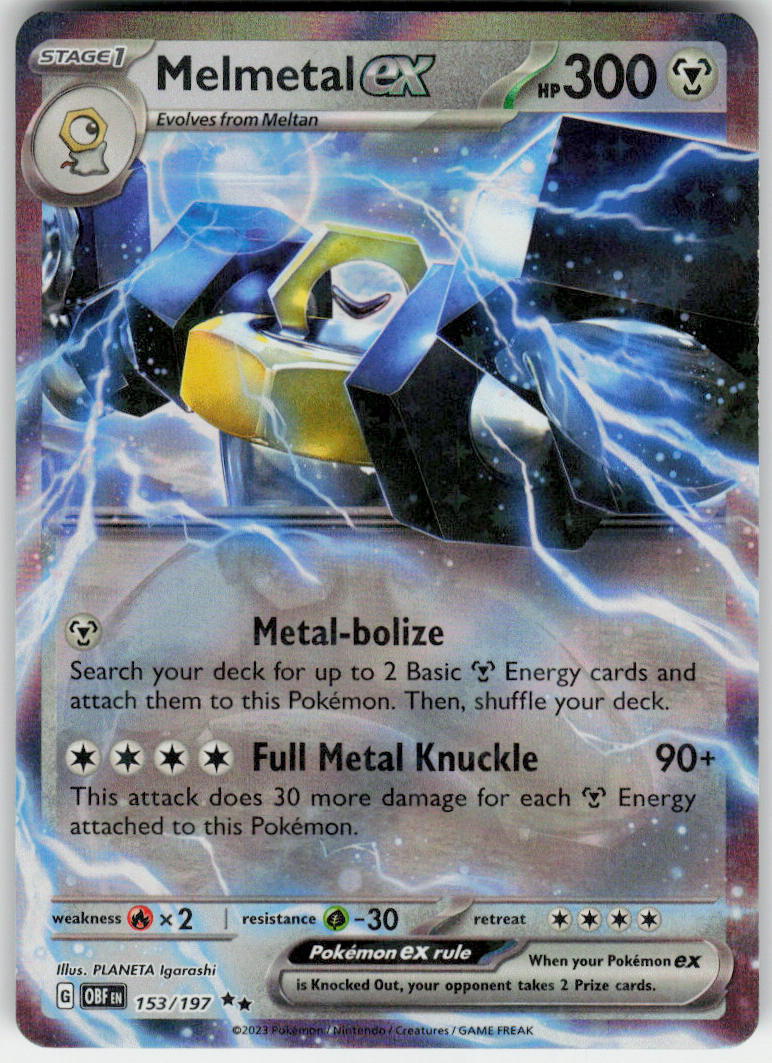 Melmetal ex - Obsidian Flames #153/197 - Near Mint - Normal