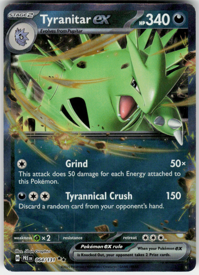 Tyranitar ex - Prismatic Evolutions #064/131 - Near Mint - Normal