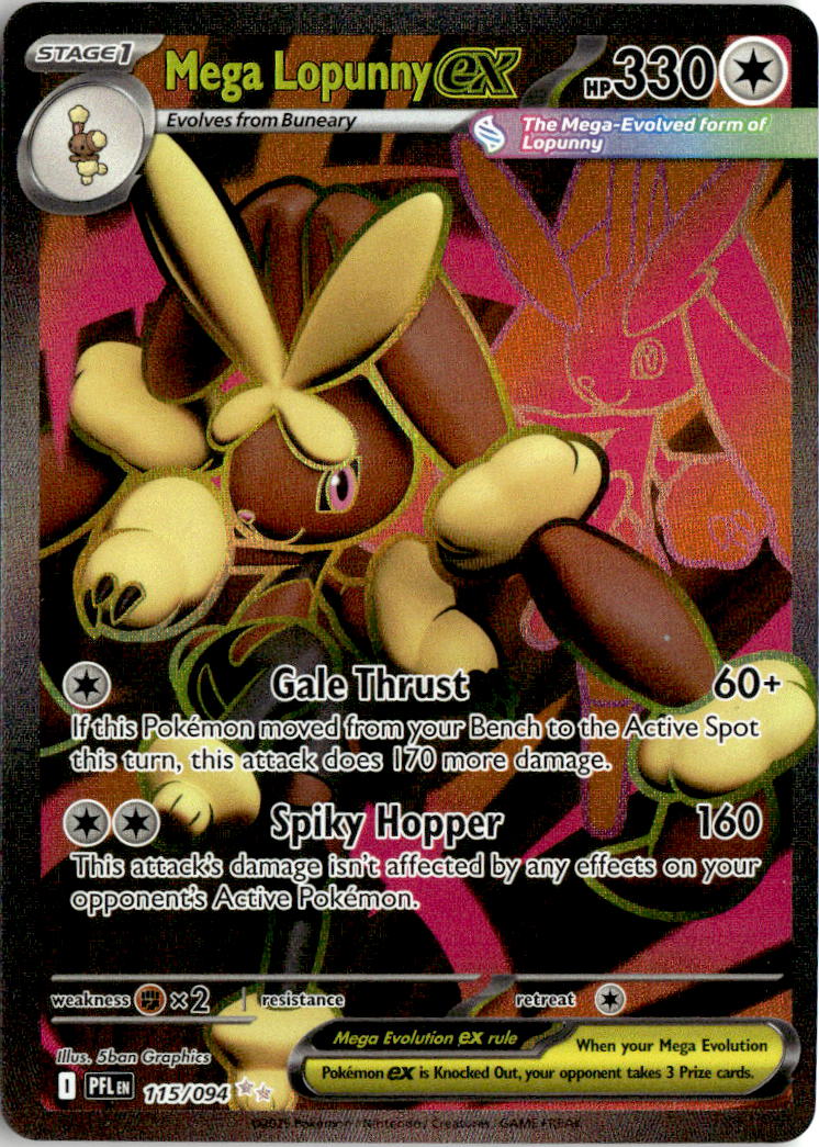 Mega Lopunny ex - Phantasmal Flames #115 - Near Mint - Normal