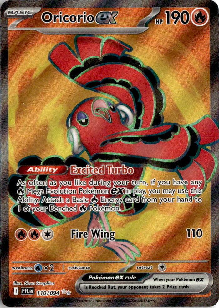 Oricorio ex - Phantasmal Flames #110 - Near Mint - Normal