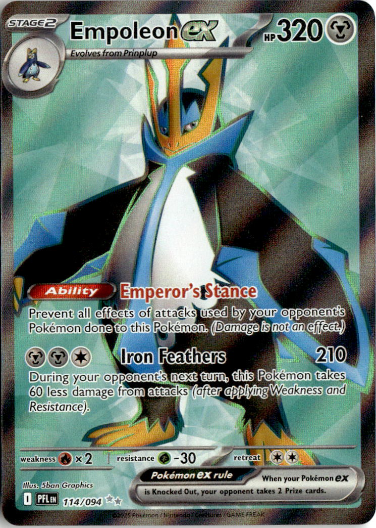 Empoleon ex - Phantasmal Flames #114 - Near Mint - Normal