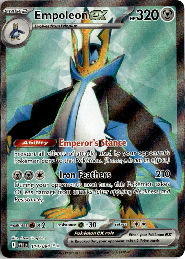 Empoleon ex - Phantasmal Flames #114 - Near Mint - Normal