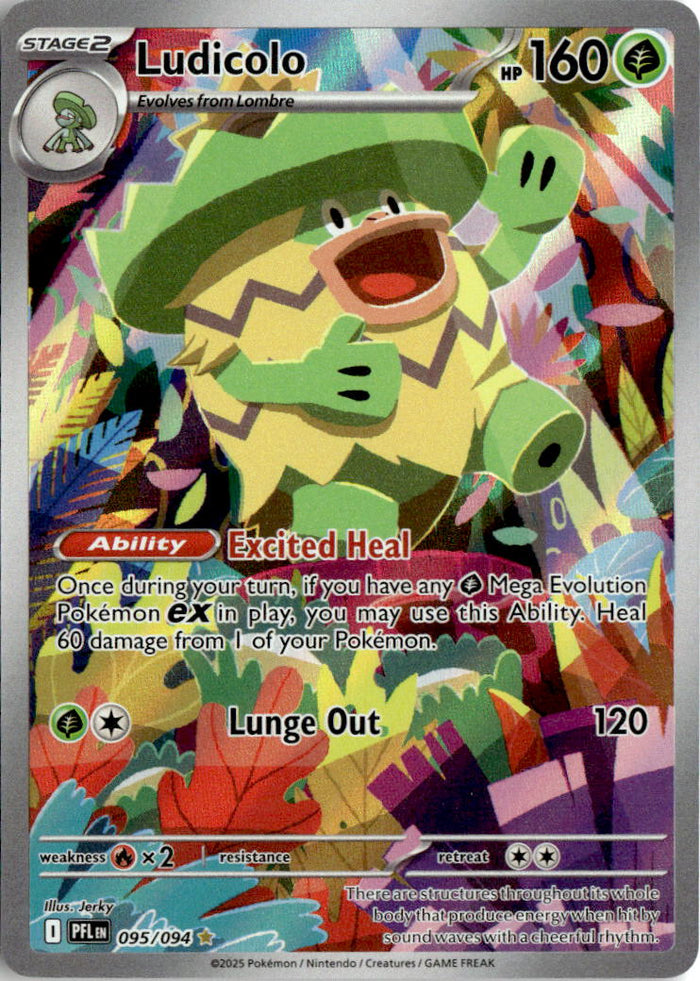 Ludicolo - Phantasmal Flames #95 - Near Mint - Normal