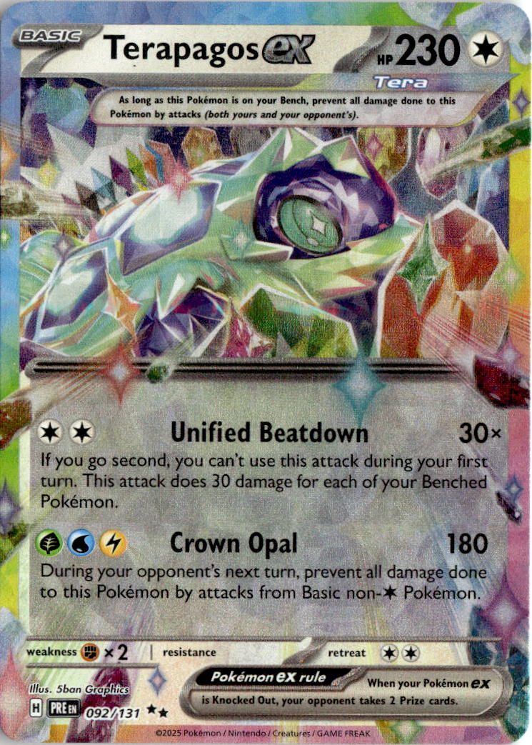 Terapagos ex - Prismatic Evolutions #92 - Near Mint - Normal