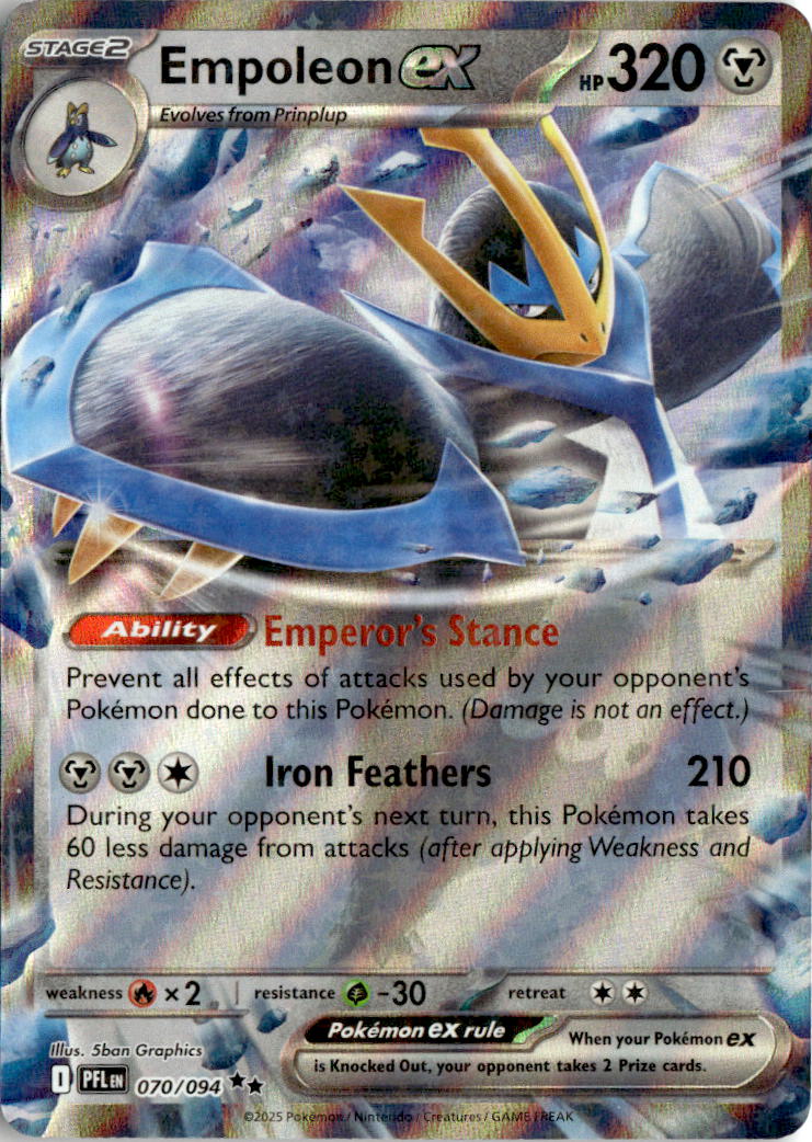 Empoleon ex - Phantasmal Flames #70 - Near Mint - Normal