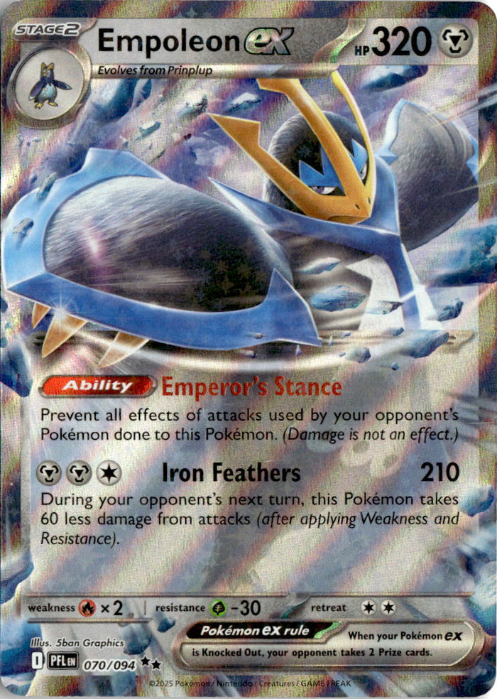 Empoleon ex - Phantasmal Flames #70 - Near Mint - Normal