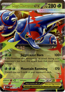 Mega Heracross ex - Phantasmal Flames #4 - Near Mint - Normal