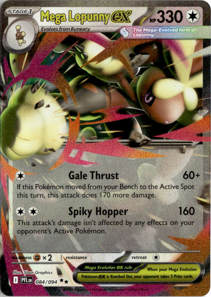 Mega Lopunny ex - Phantasmal Flames #84 - Near Mint - Normal