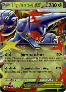Mega Heracross ex - Phantasmal Flames #4 - Near Mint - Normal
