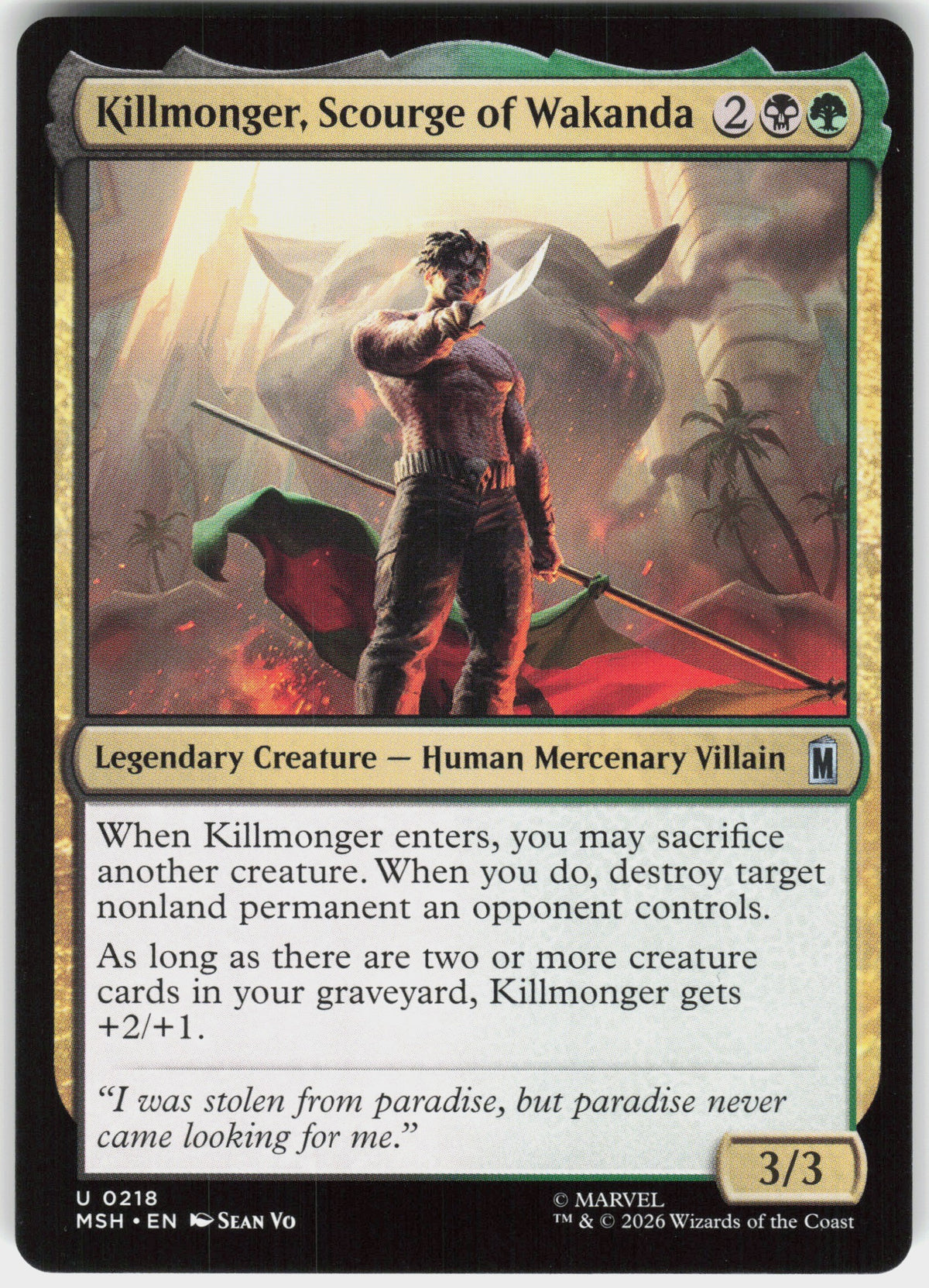 Killmonger, Scourge of Wakanda #218 NM