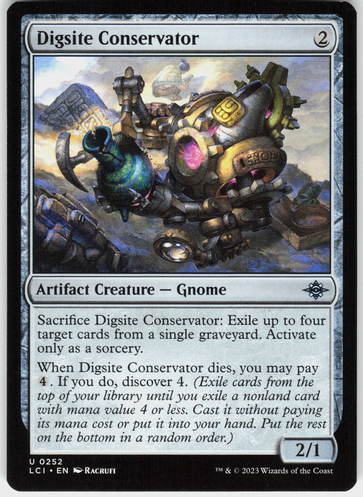 Digsite Conservator #252 NM