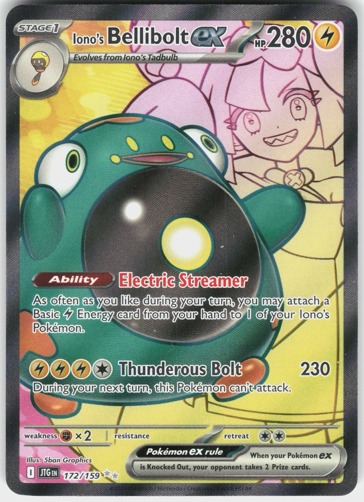 Iono's Bellibolt ex #172 NM