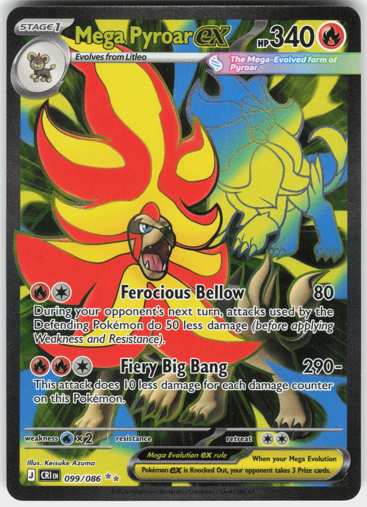 Mega Pyroar ex #099 NM