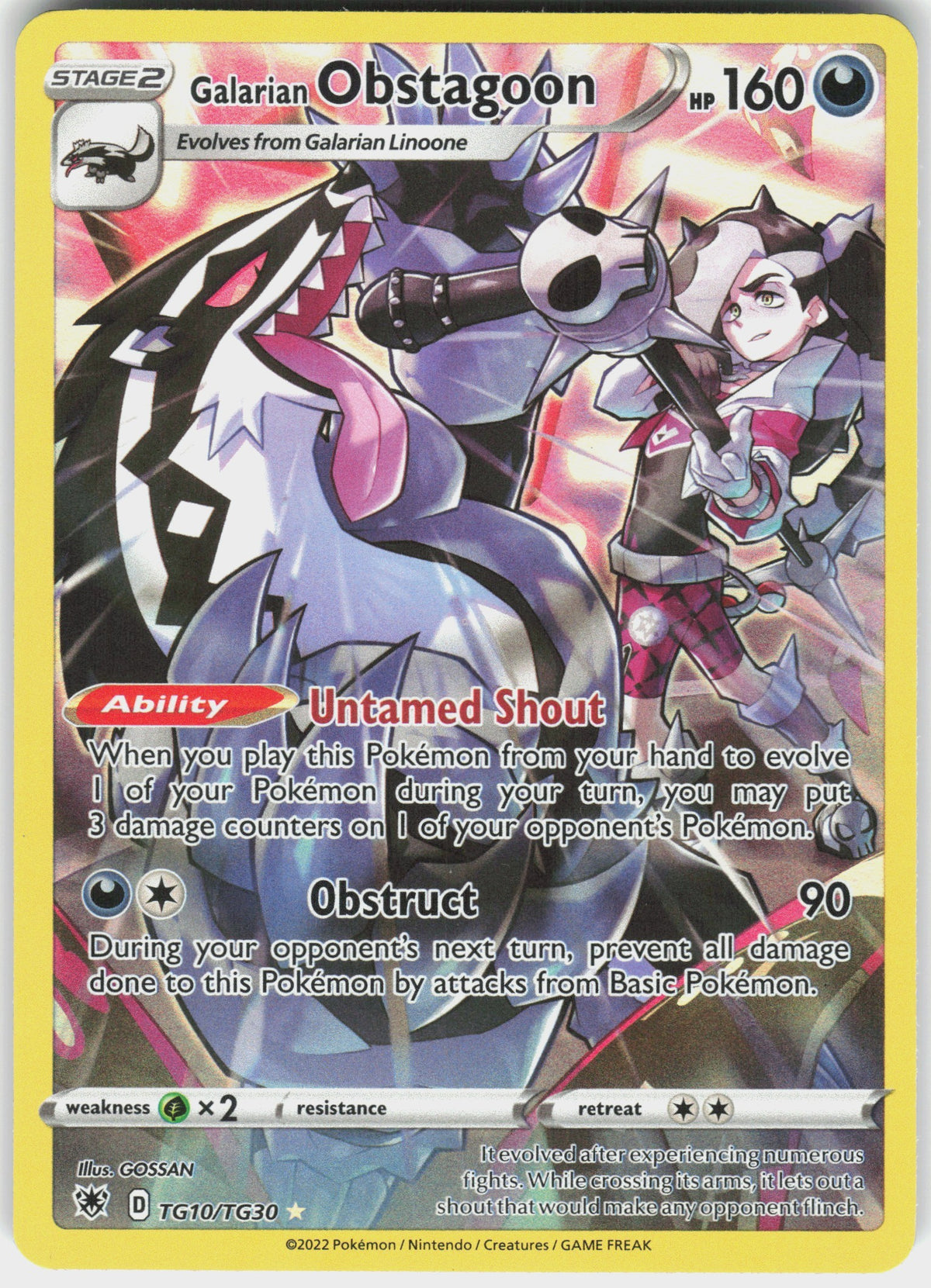 Galarian Obstagoon #TG10 NM