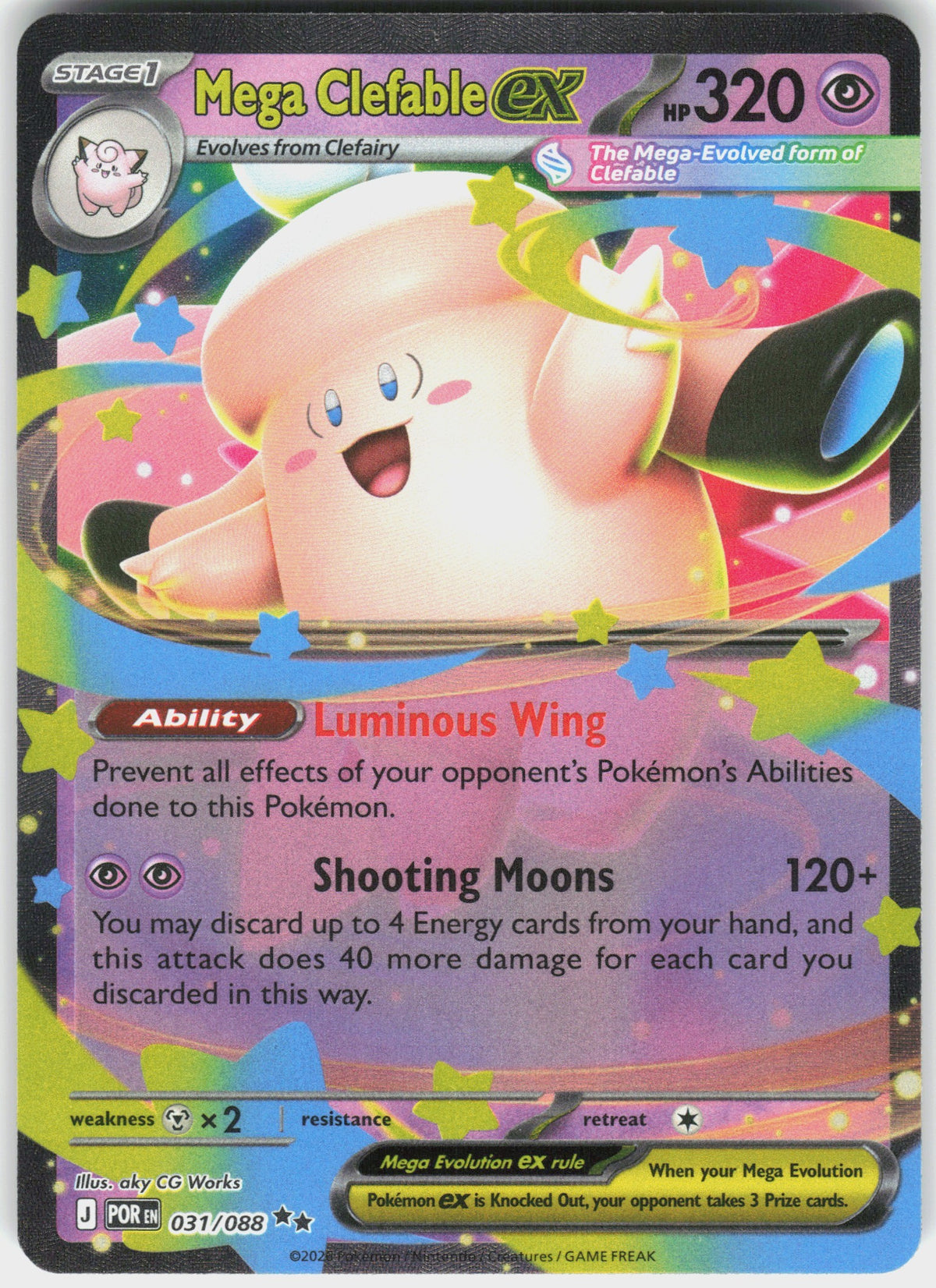 Mega Clefable ex #31 NM