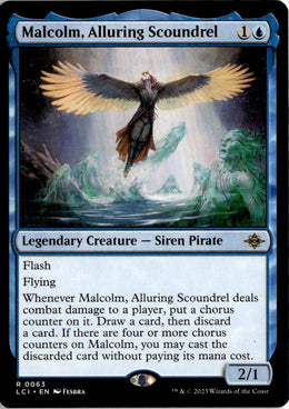 Malcolm, Alluring Scoundrel - The Lost Caverns of Ixalan #63 - Near Mint - Normal