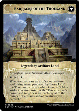 Thousand Moons Smithy // Barracks of the Thousand - The Lost Caverns of Ixalan #39 - Near Mint - Normal
