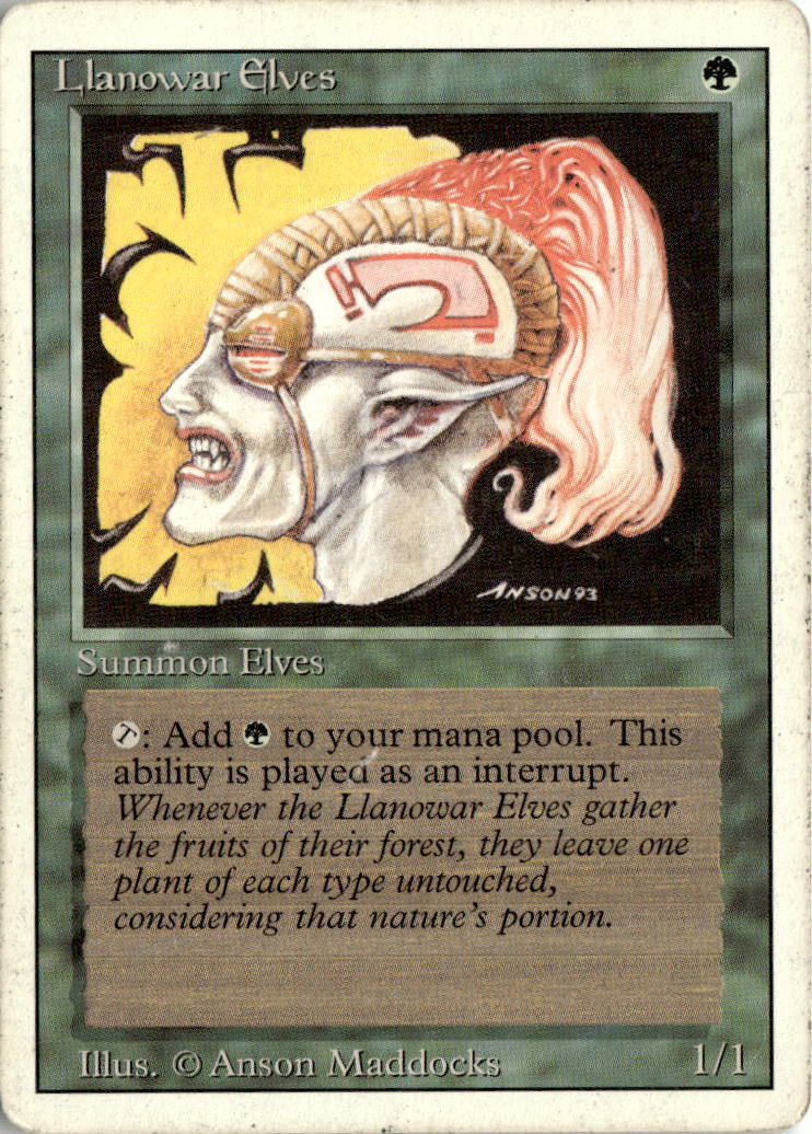 Llanowar Elves - Revised Edition #211 - Heavily Played - Normal