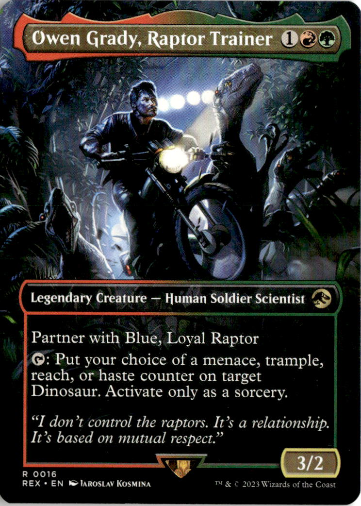 Owen Grady, Raptor Trainer - Jurassic World Collection #16 - Near Mint - Normal