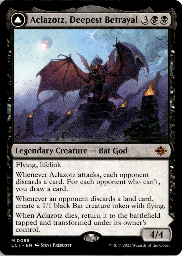 Aclazotz, Deepest Betrayal // Temple of the Dead - The Lost Caverns of Ixalan #88 - Near Mint - Normal