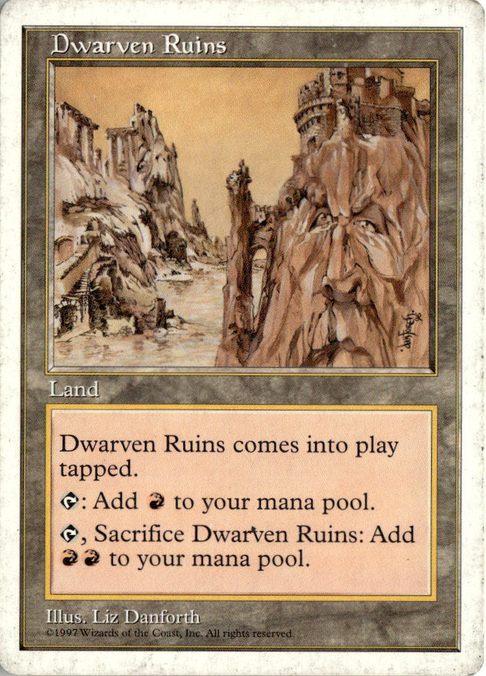 Dwarven Ruins - Fifth Edition #415 - Moderately Played - Normal