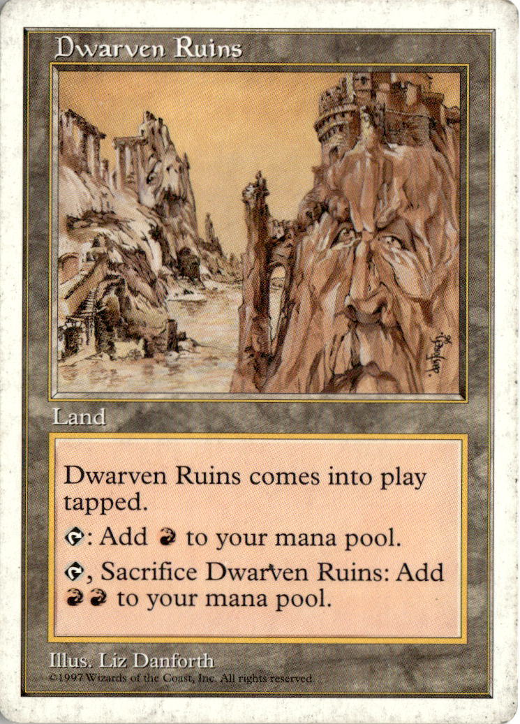 Dwarven Ruins - Fifth Edition #415 - Moderately Played - Normal