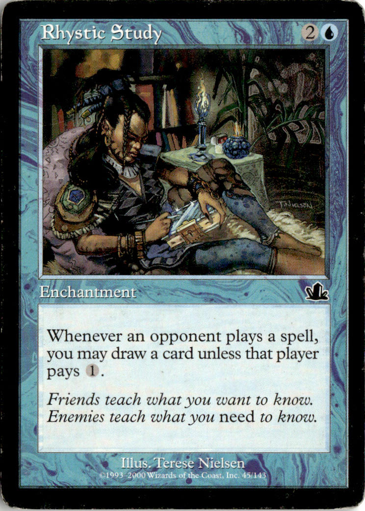 Rhystic Study - Prophecy #45 - Near Mint - Normal