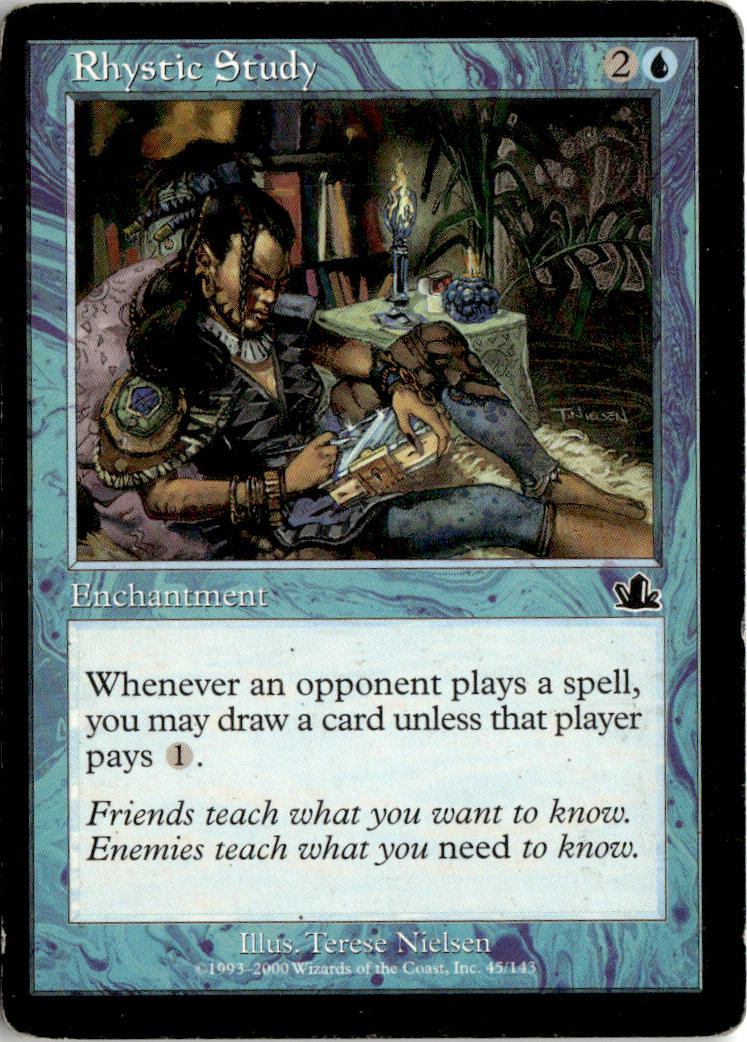 Rhystic Study - Prophecy #45 - Near Mint - Normal