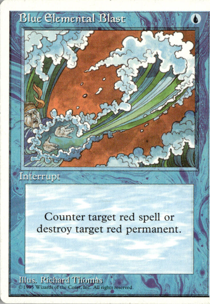 Blue Elemental Blast - Fourth Edition #63 - Near Mint - Normal