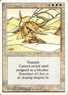 Elder Land Wurm - Fourth Edition #24 - Near Mint - Normal