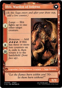 Clive, Ifrit's Dominant // Ifrit, Warden of Inferno - Final Fantasy #133 - Near Mint - Normal