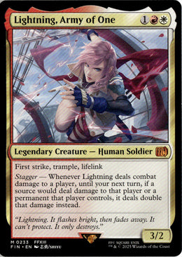 Lightning, Army of One - Final Fantasy #233 - Near Mint - Normal