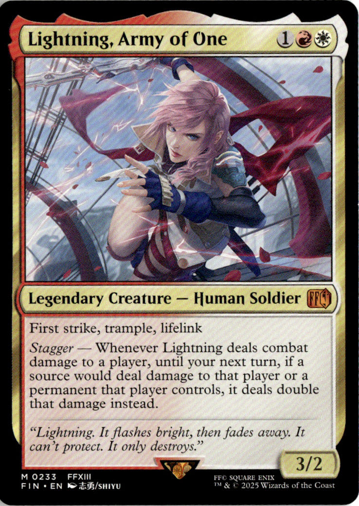 Lightning, Army of One - Final Fantasy #233 - Near Mint - Normal