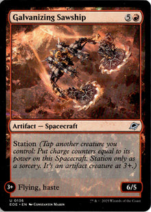 Galvanizing Sawship - Edge of Eternities #136 - Near Mint - Normal