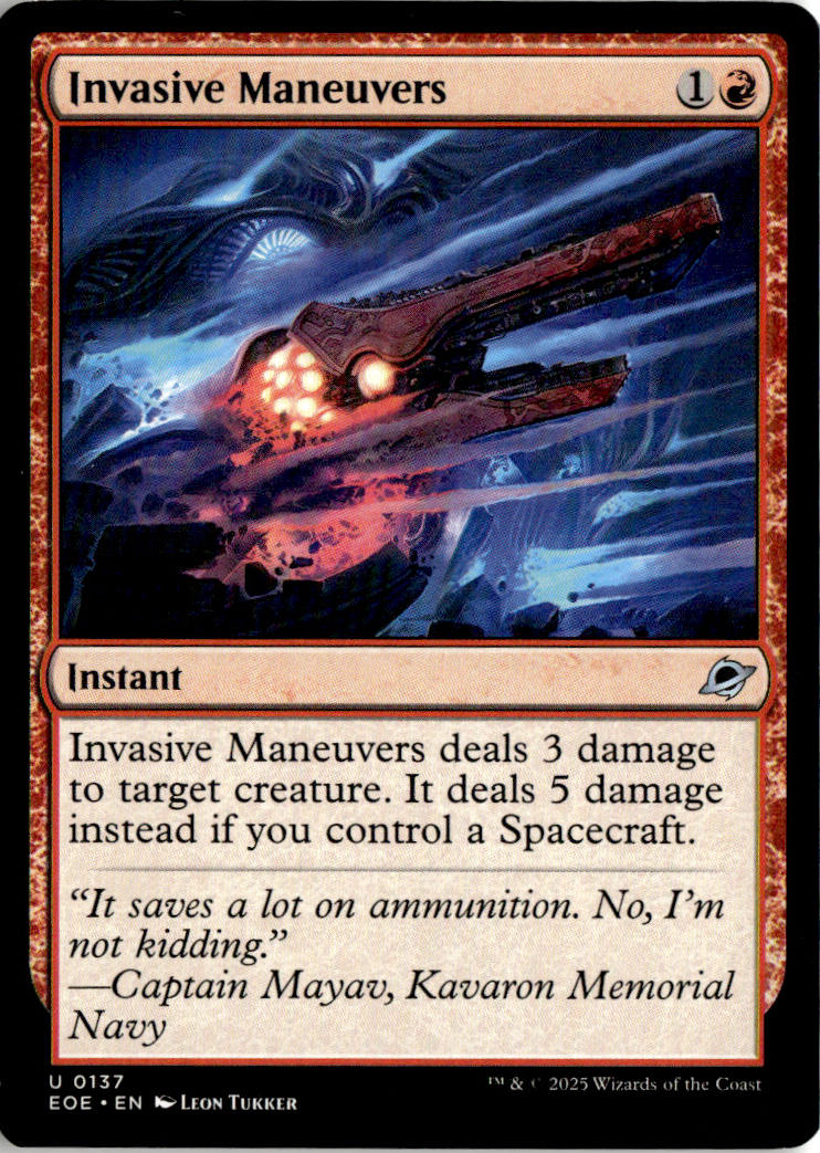 Invasive Maneuvers - Edge of Eternities #137 - Near Mint - Normal