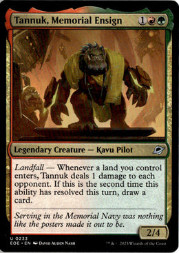 Tannuk, Memorial Ensign - Edge of Eternities #233 - Near Mint - Normal