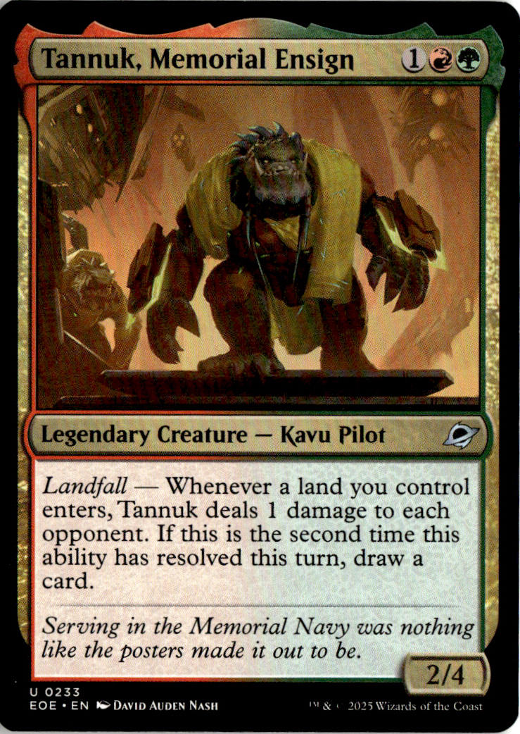 Tannuk, Memorial Ensign - Edge of Eternities #233 - Near Mint - Normal