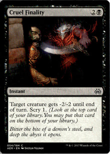 Cruel Finality - Aether Revolt #54 - Near Mint - Normal